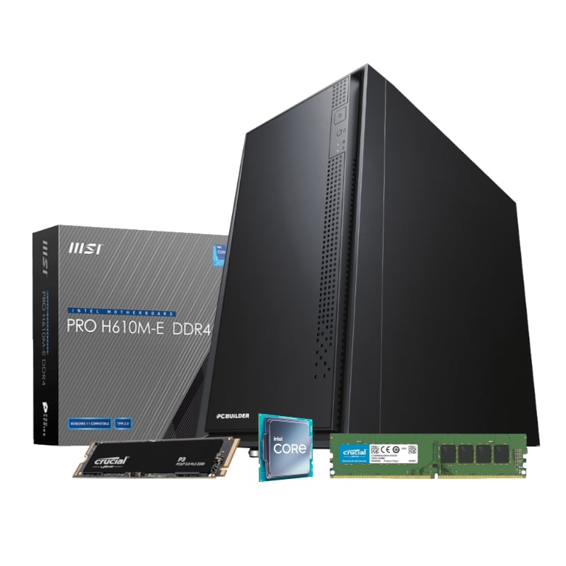 PCBuilder Intel i3-12100 HOME Master Windows 11 Desktop PC